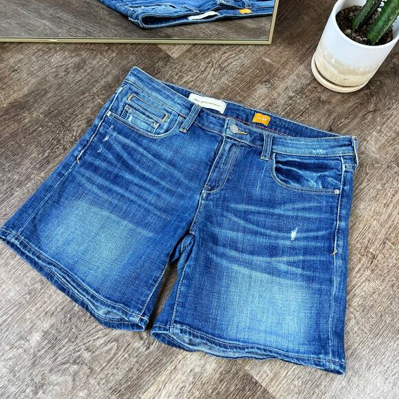 Anthropologie Pilcro and The Letterpress stet fit denim midi casual Shorts - Picture 2 of 5